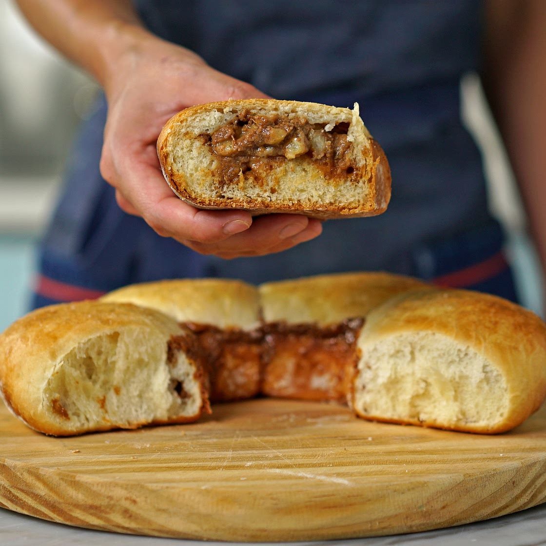 Bombas de Doce de Leite e Banana