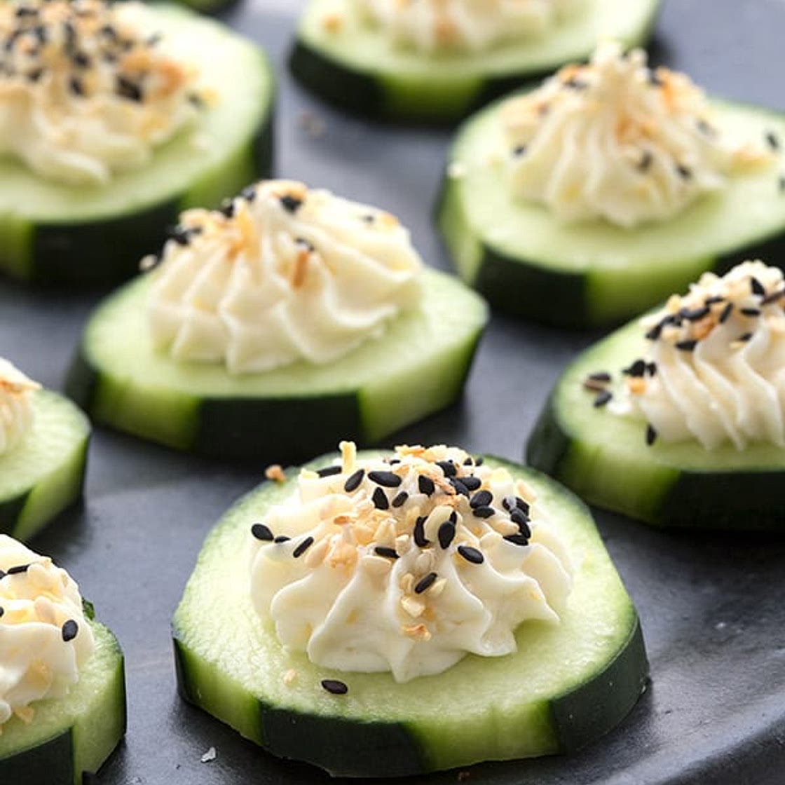 Everything Bagel Cucumber Bites