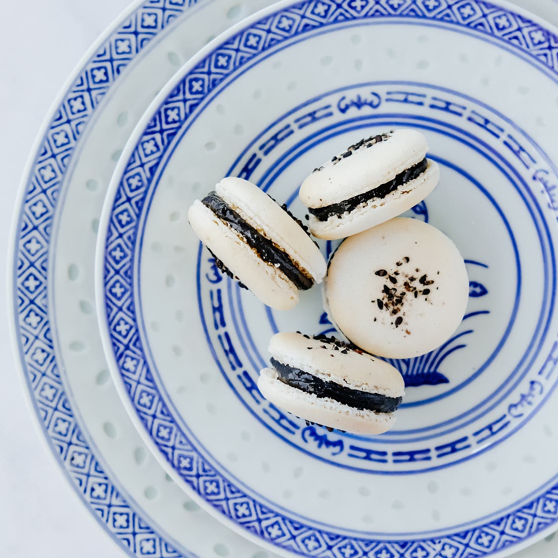 Black Sesame Macarons