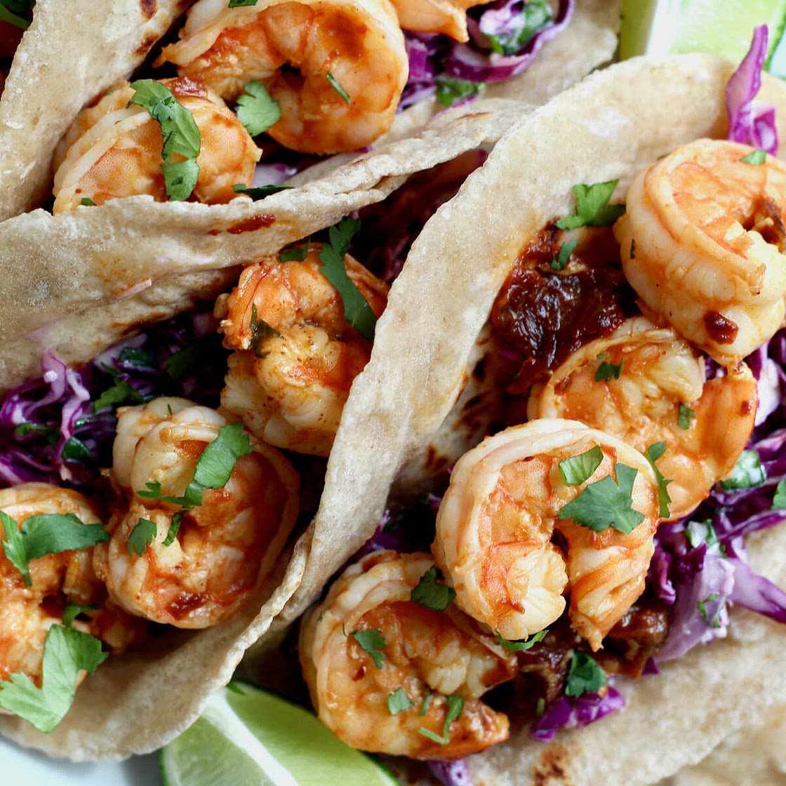 Honey Chipotle Shrimp Tacos