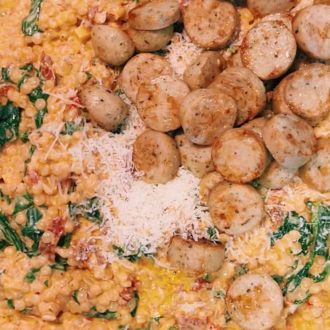 1-Pot Creamy Sausage Couscous