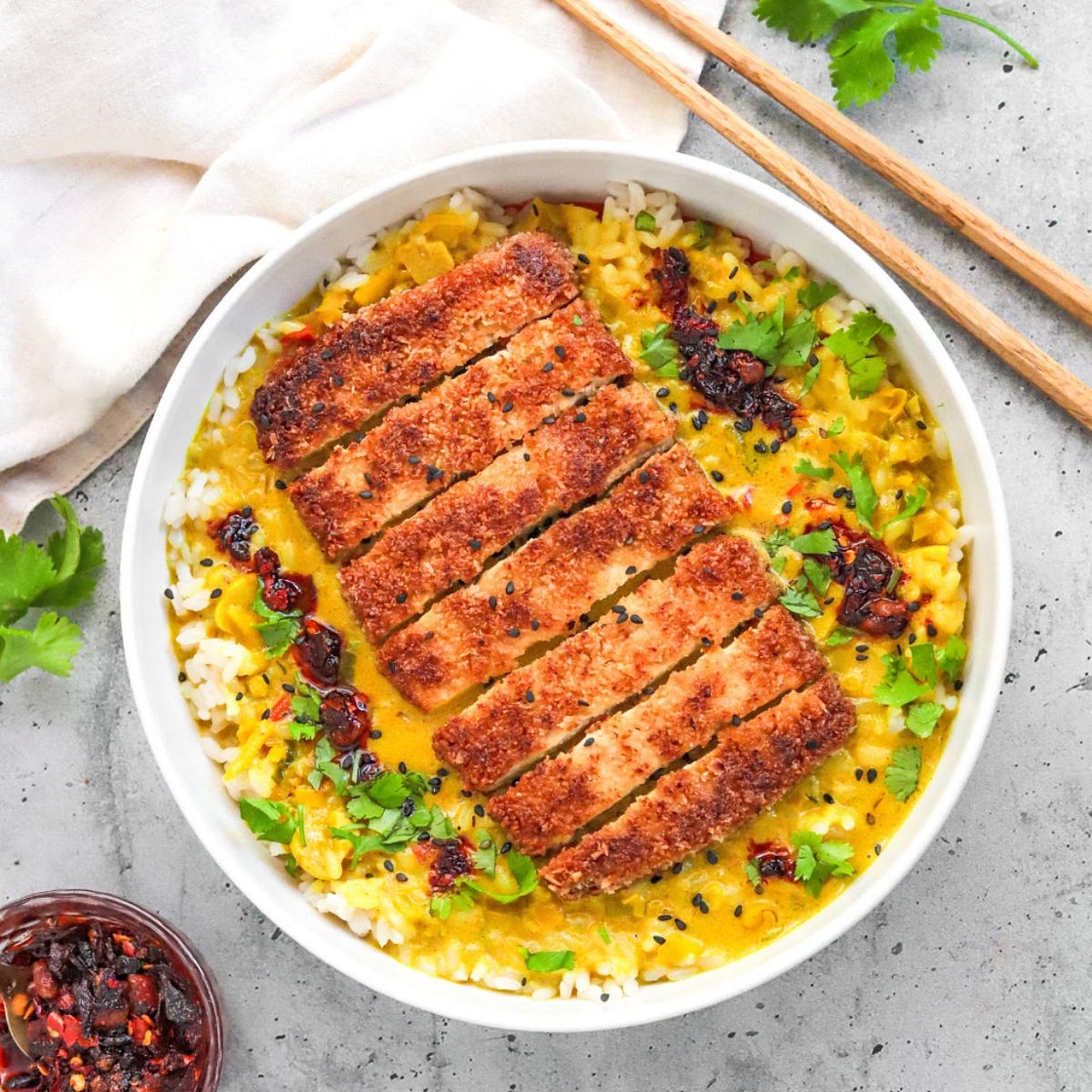 Crispy Coconut Tofu with Lemongrass Curry