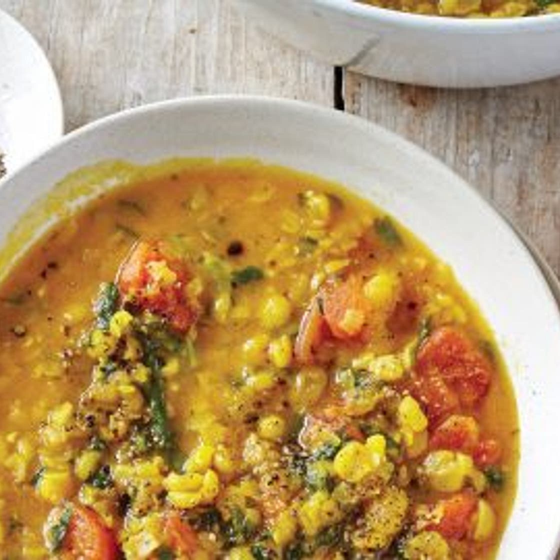 Yellow Split Pea Dal with Watercress