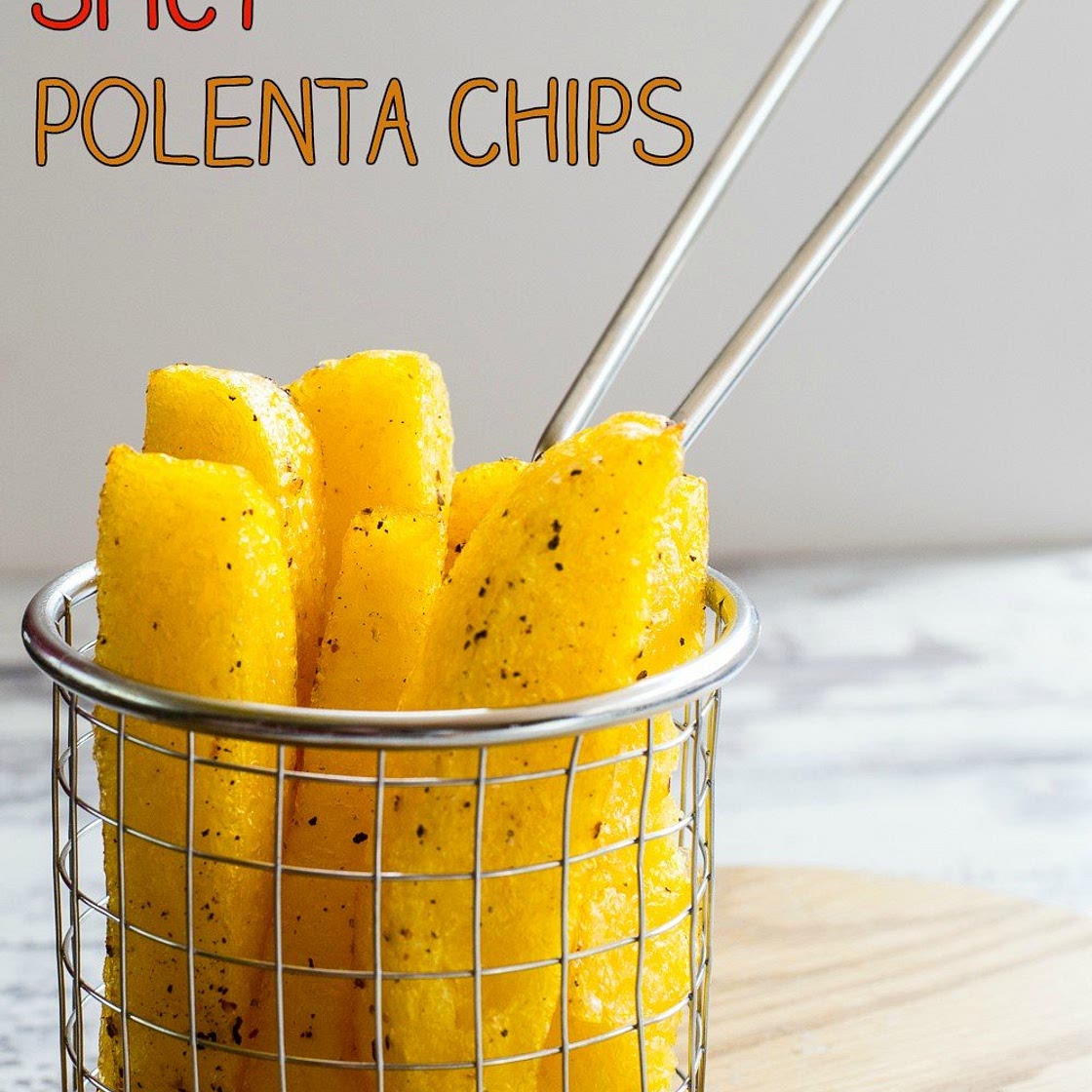 Air Fried Spicy Polenta Chips