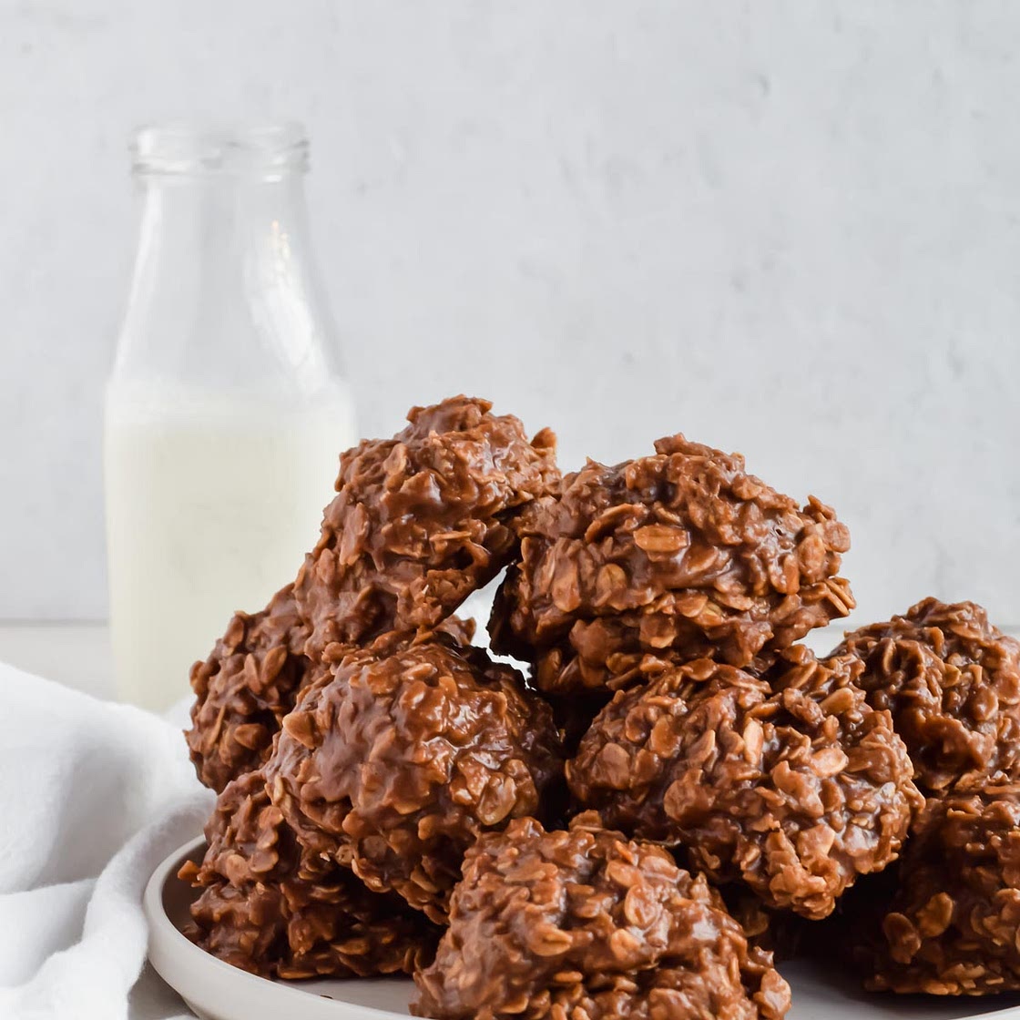No Bake Oatmeal Cookies without Peanut Butter