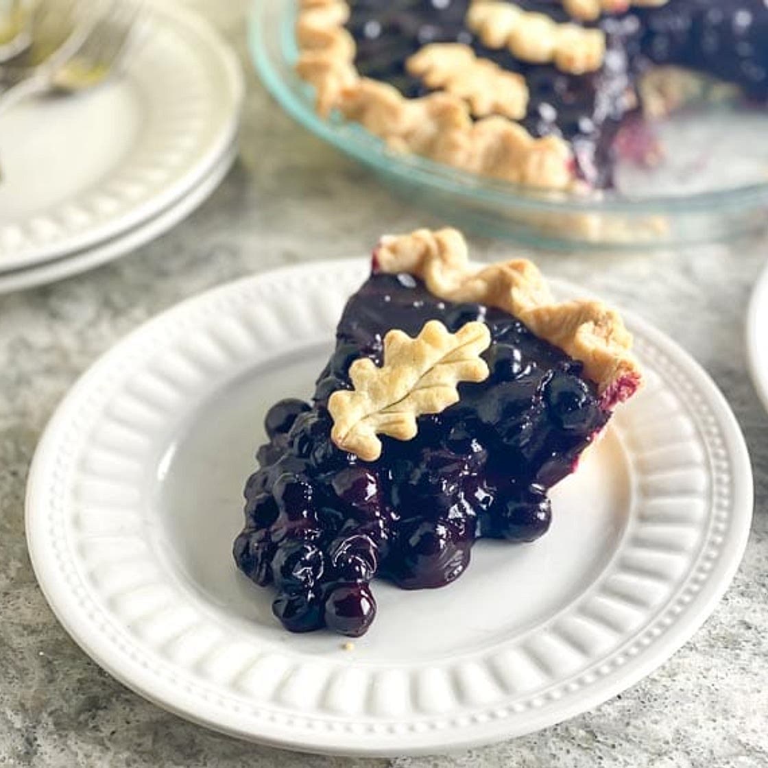 Low FODMAP Fresh Blueberry Pie