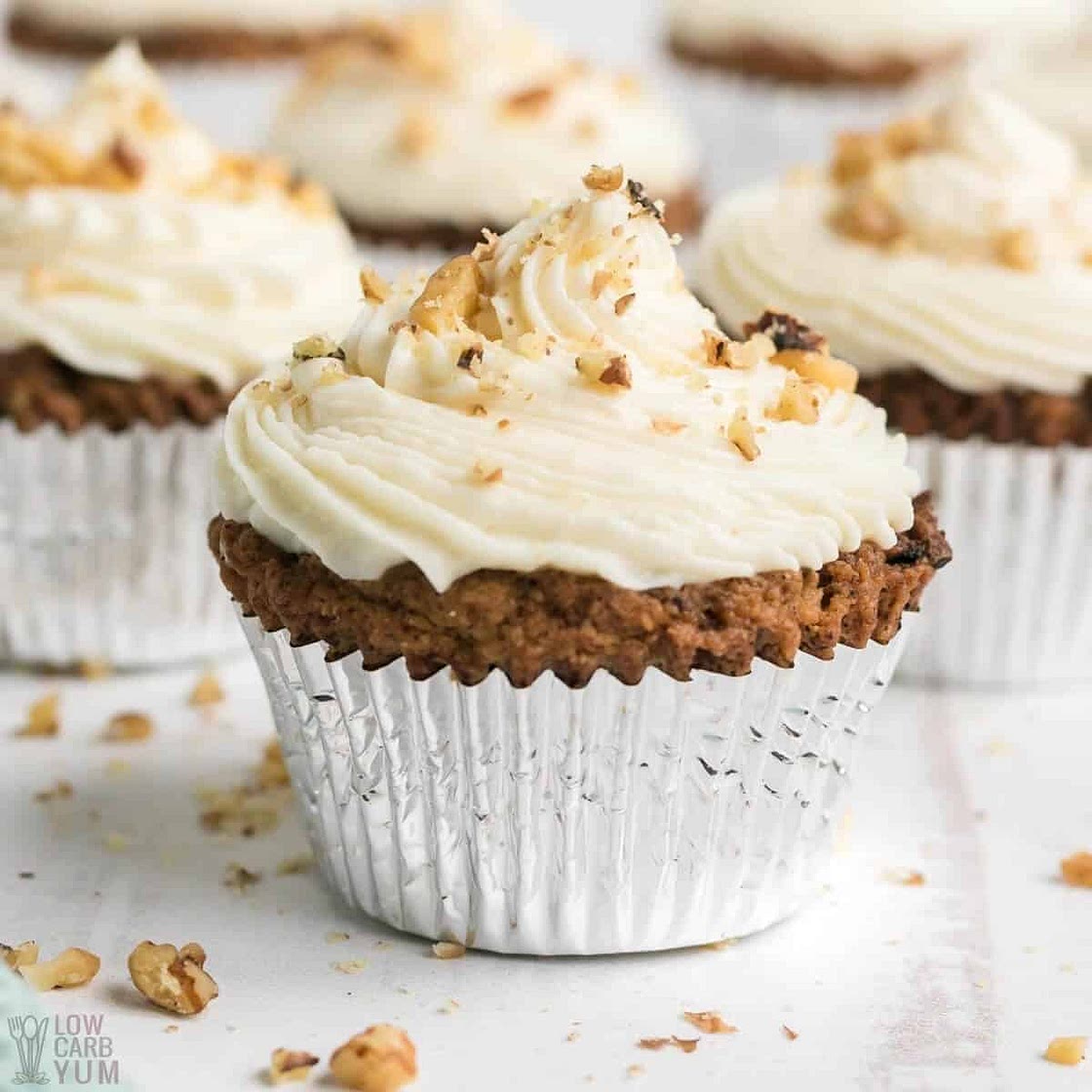 Keto Spice Cake Zucchini Cupcakes