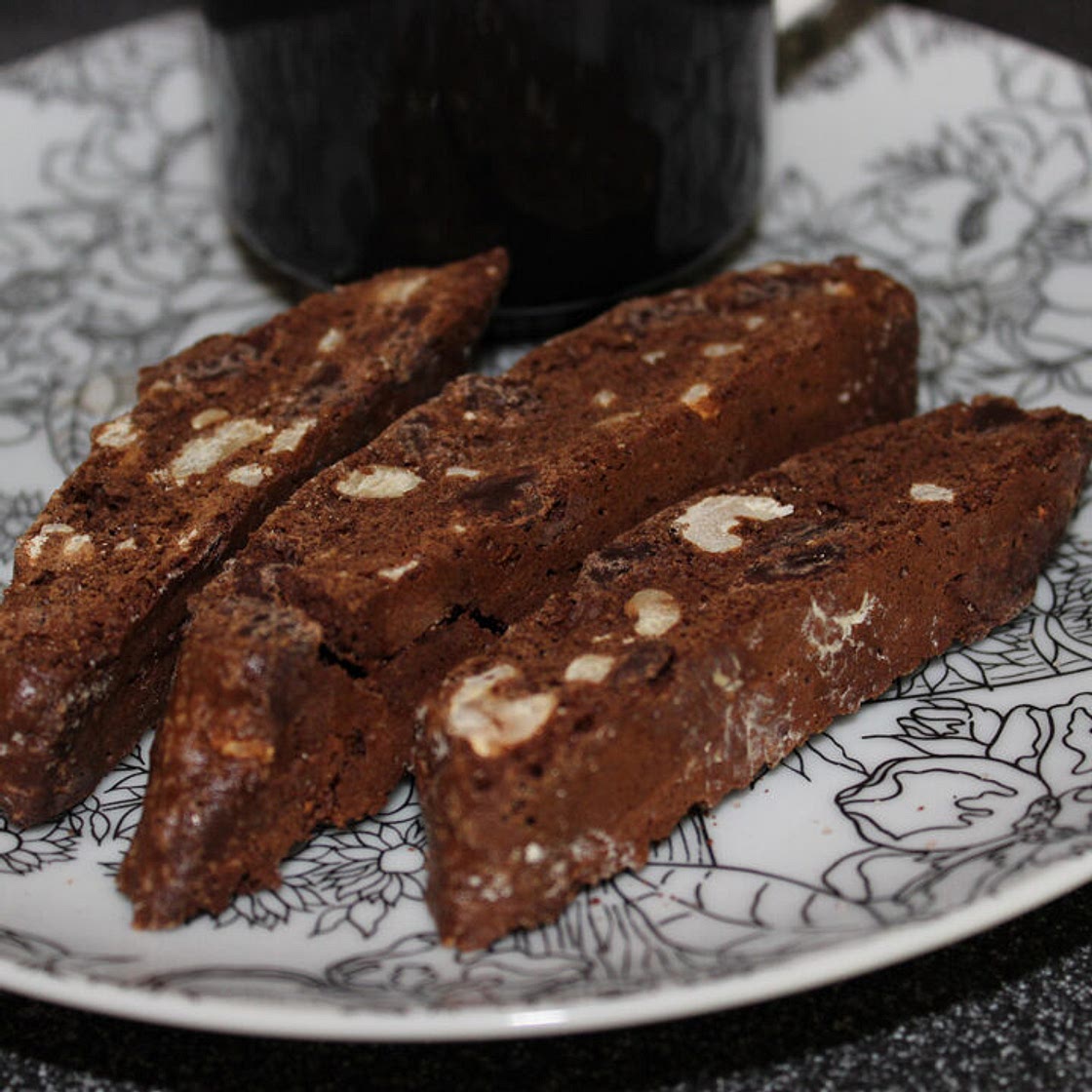Chocolate Peppermint Biscotti #WhatsBaking
