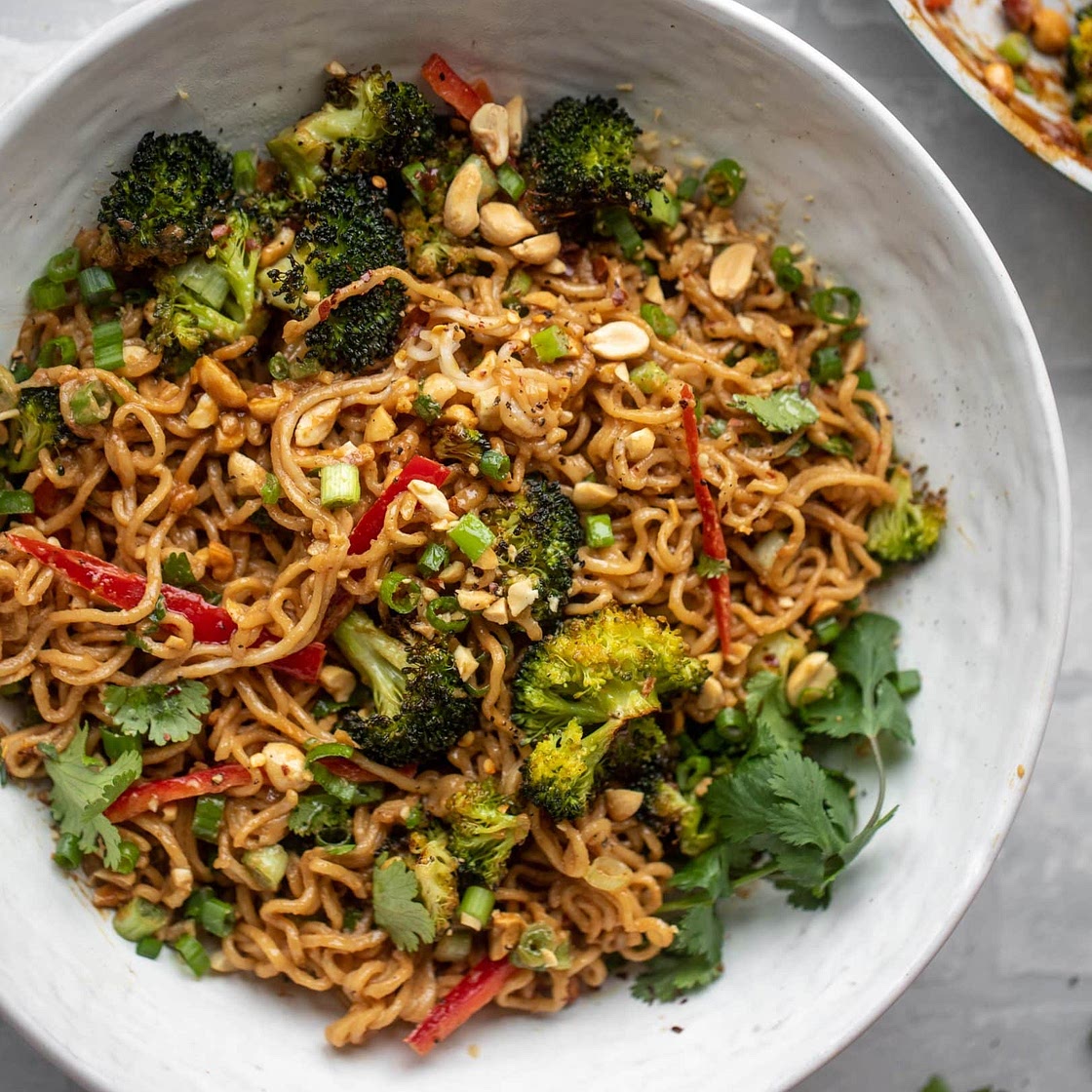 Peanut Noodles with Roasted Broccoli