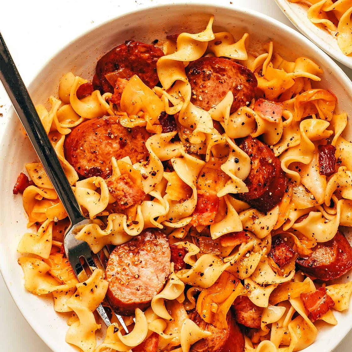 Kielbasa Cabbage Noodles