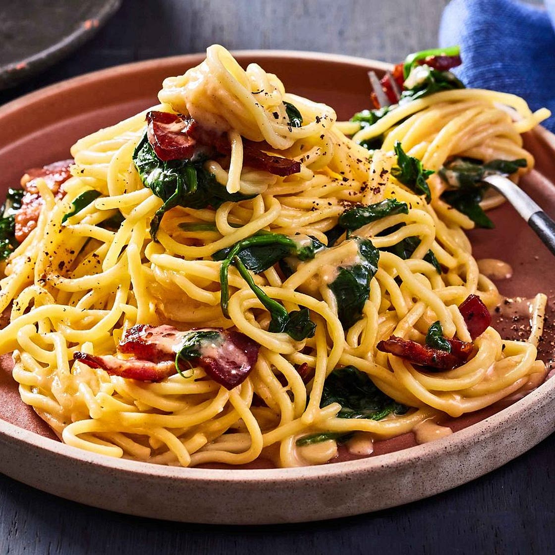 Cremige Miso-Carbonara