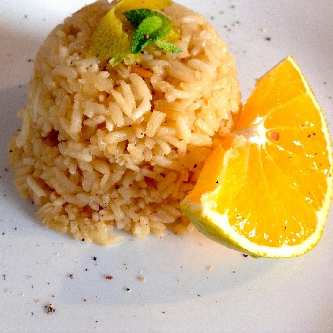 Receita de Arroz com laranja