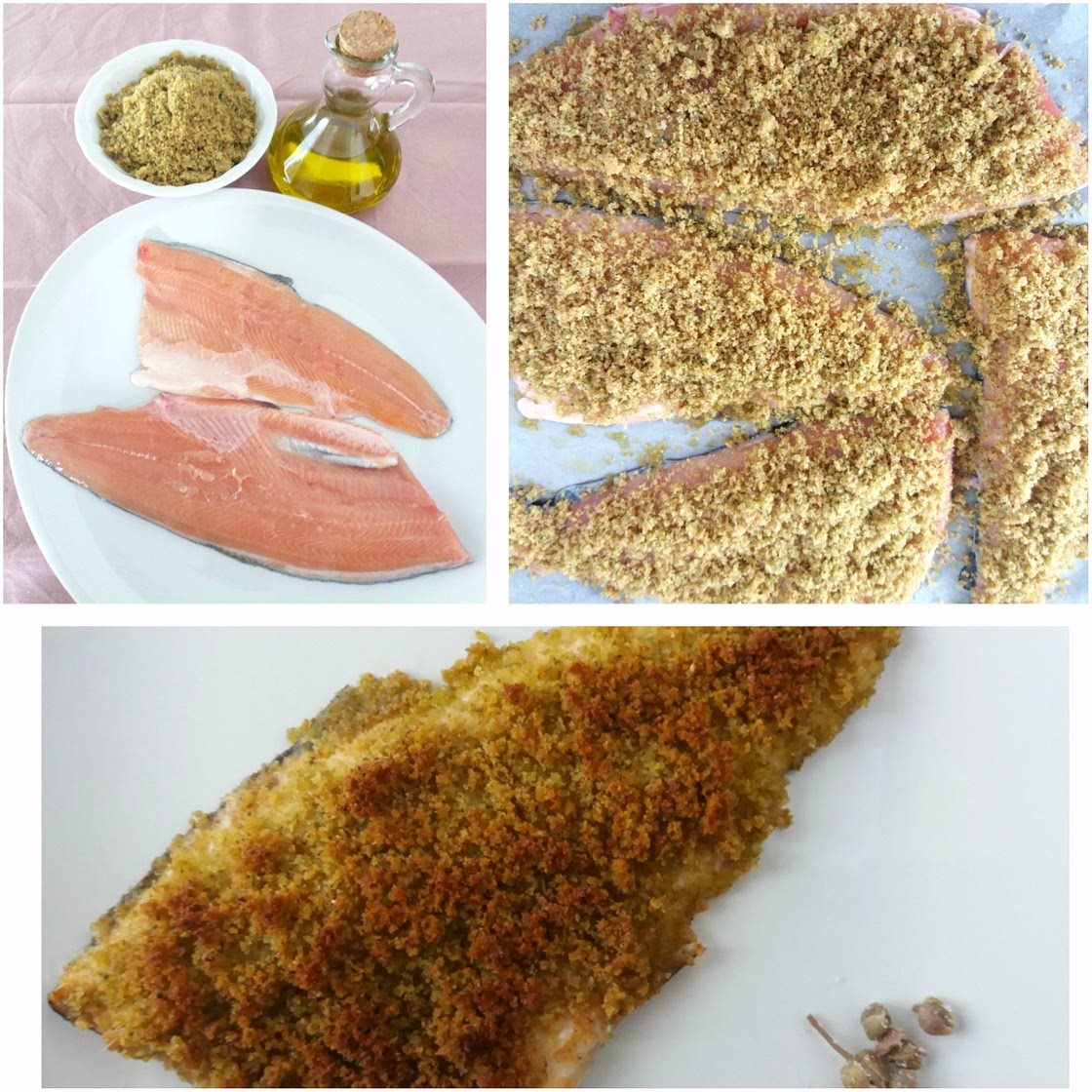 Trota salmonata gratinata al forno