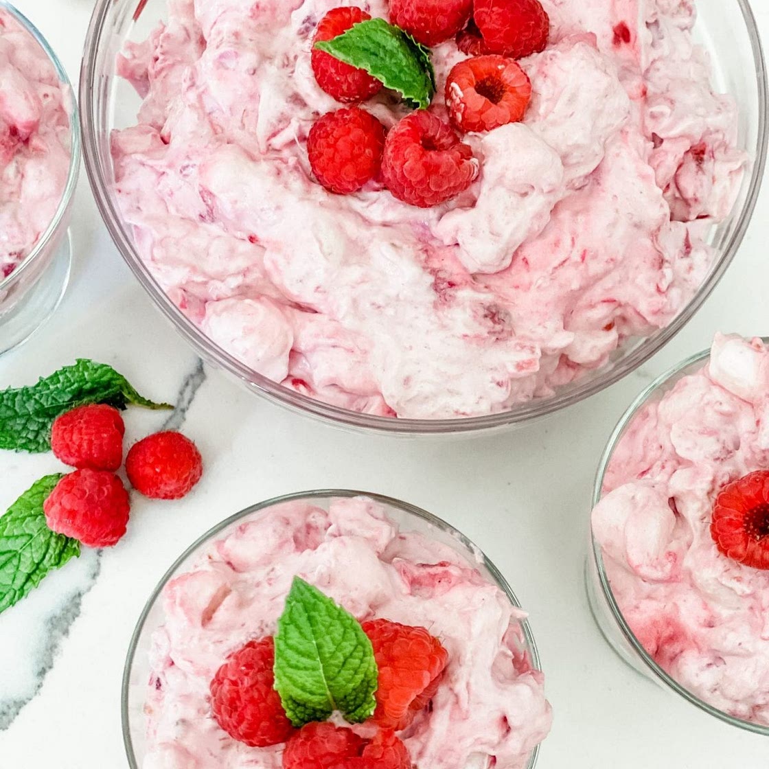 Raspberry Cheesecake Fluff Salad