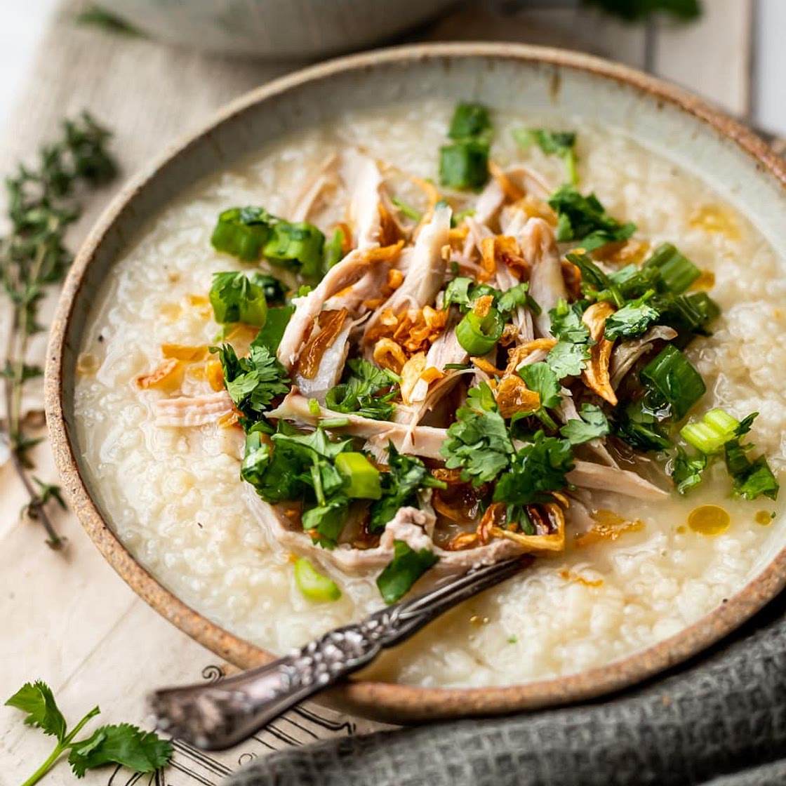 Leftover Thanksgiving Turkey Congee