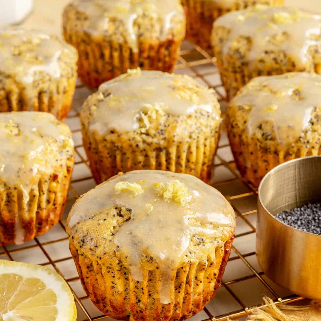 Healthy Lemon Poppyseed Protein Muffins (Gluten-Free + Dairy-Free)