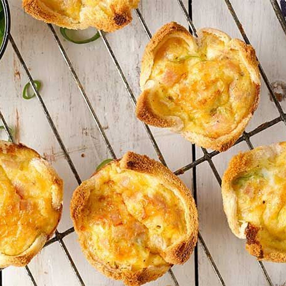 Ham and cheese mini quiches