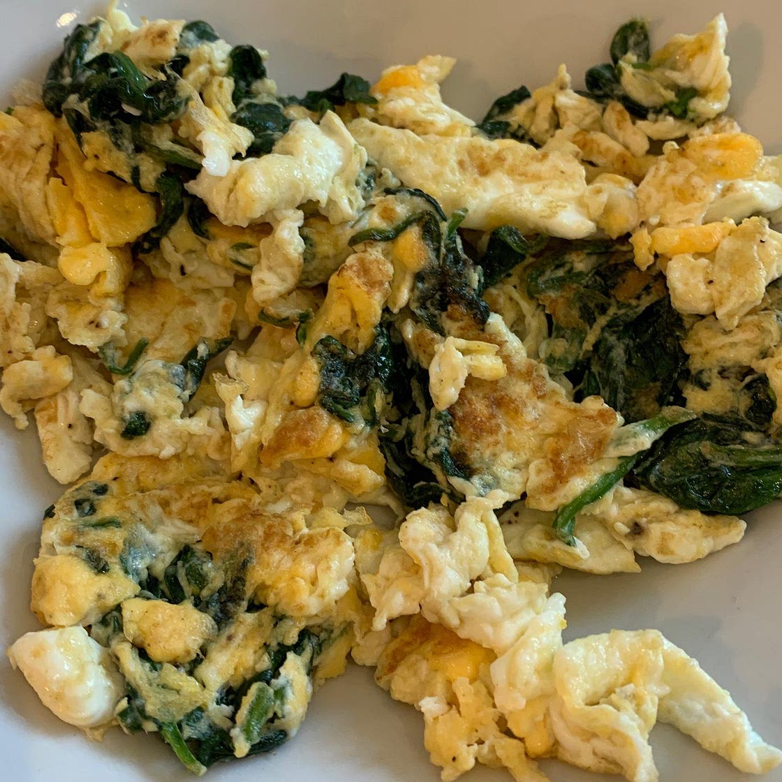 Spinach Scrambled Eggs