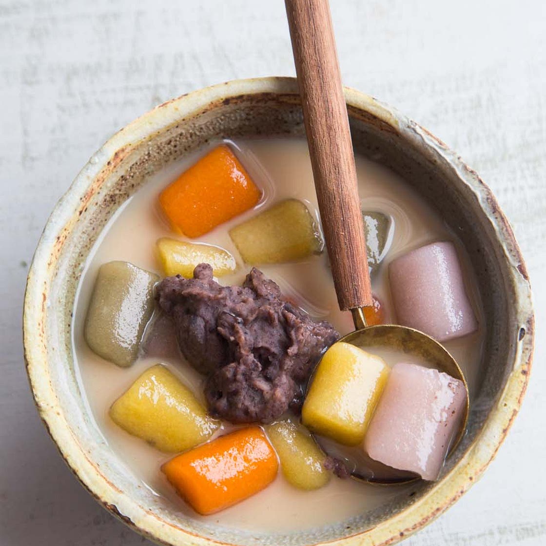 Taiwanese Jiu Fen Taro and Sweet Potato Balls Dessert