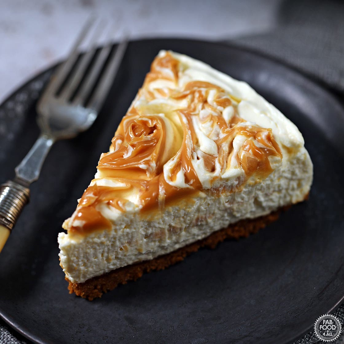 Easy No Bake Salted Caramel Cheesecake