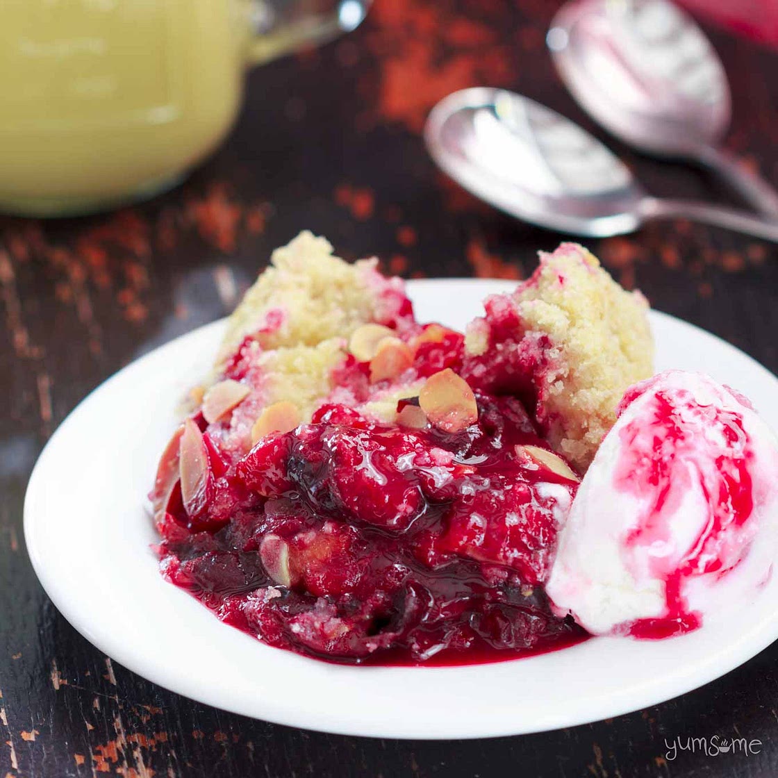 Vegan Spiced Plum Crumble