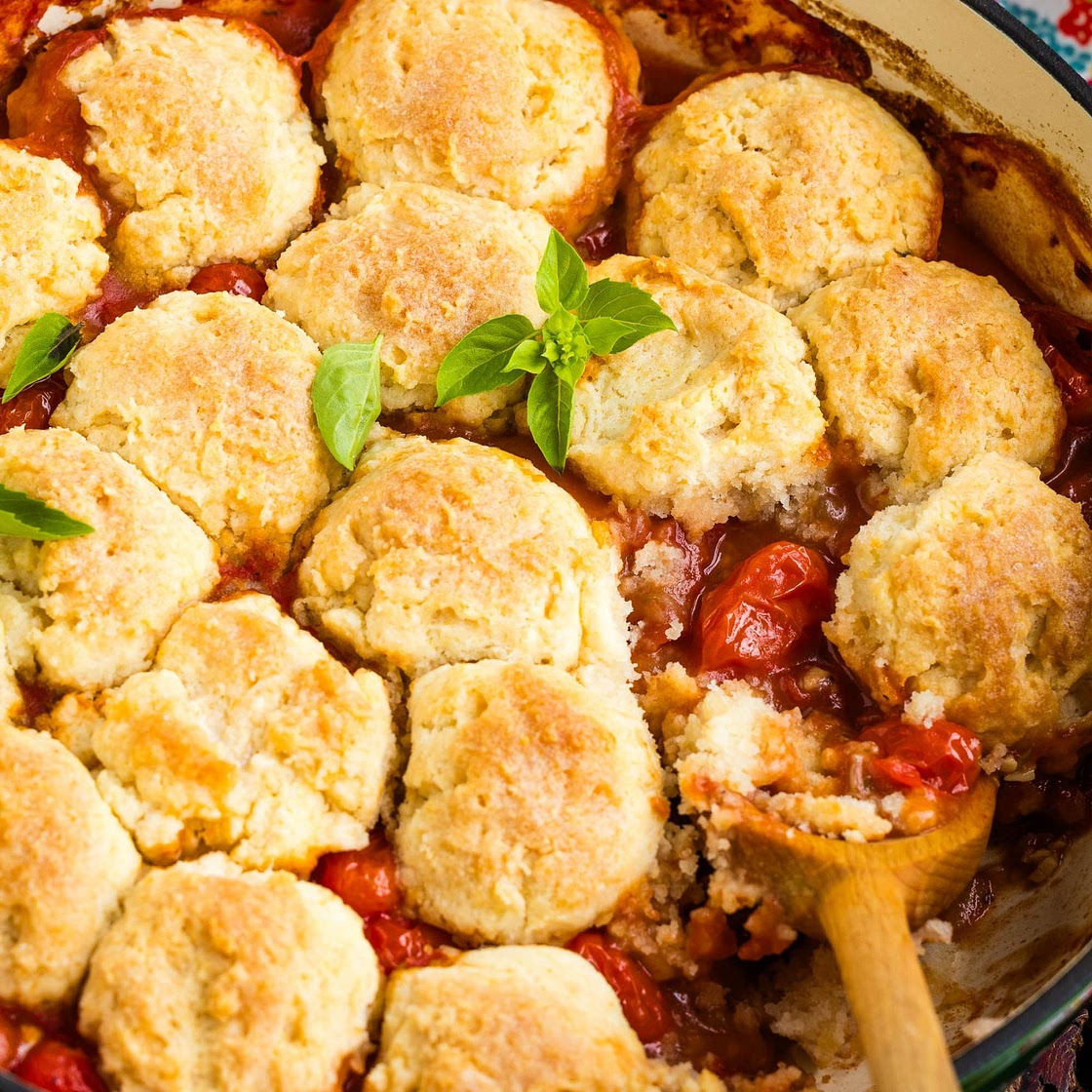 Tomato Cobbler with Canned Tomatoes