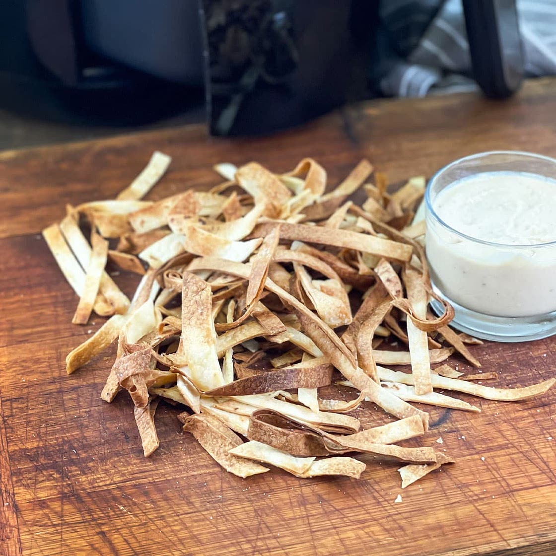 Crispy Tortilla Strips in the Air Fryer