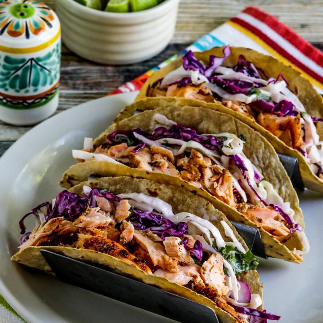 Salmon Tacos Recipe (with Mexican Slaw)