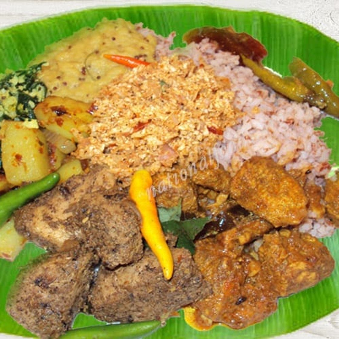 National Dish of Sri Lanka Rice and Curry