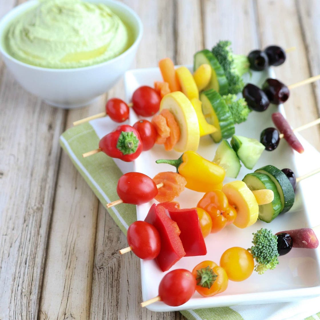 Rainbow Veggie Kabobs