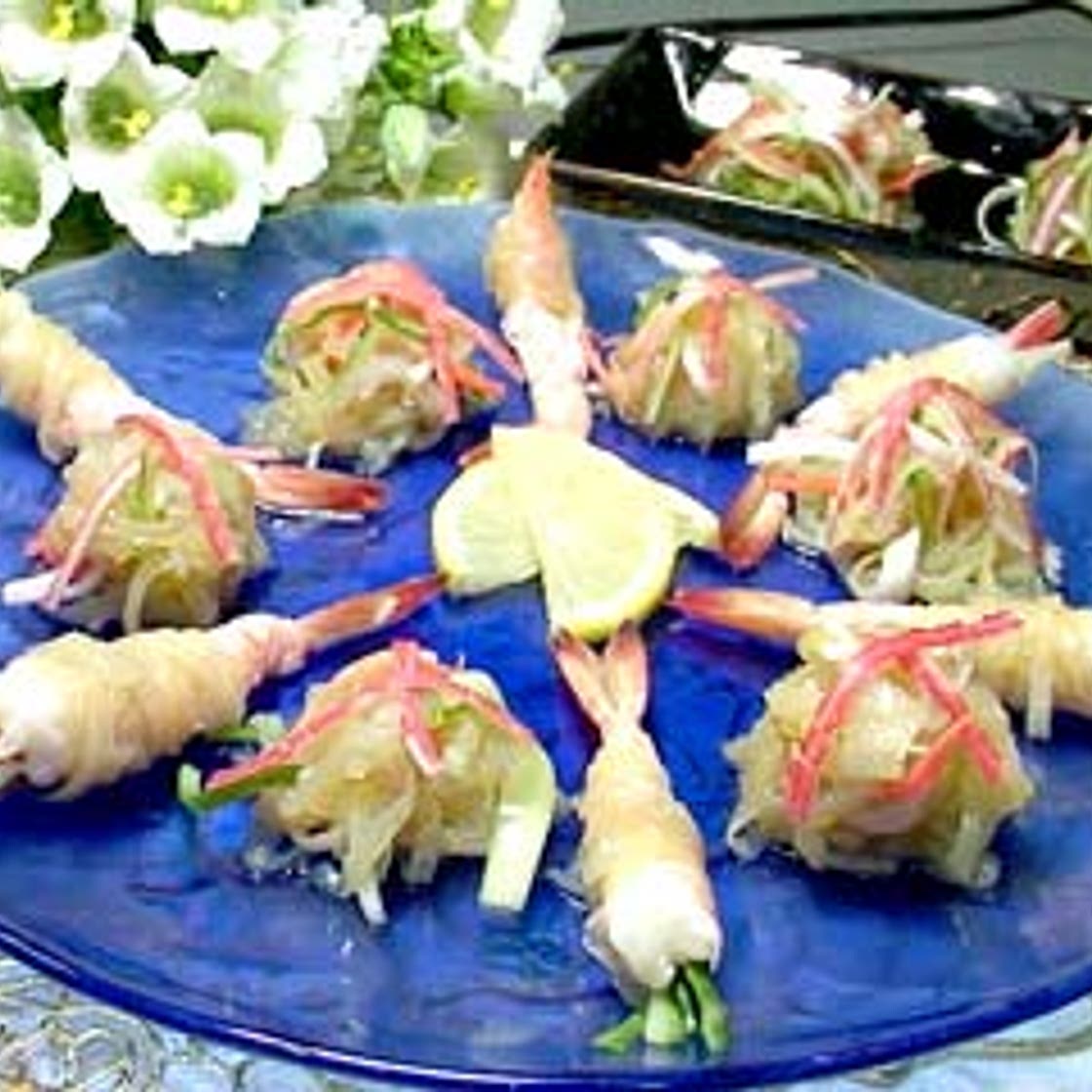 해파리새우말이냉채