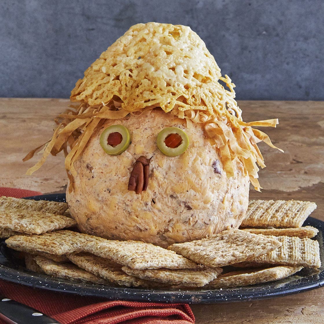 Halloween Scarecrow Cheese Ball