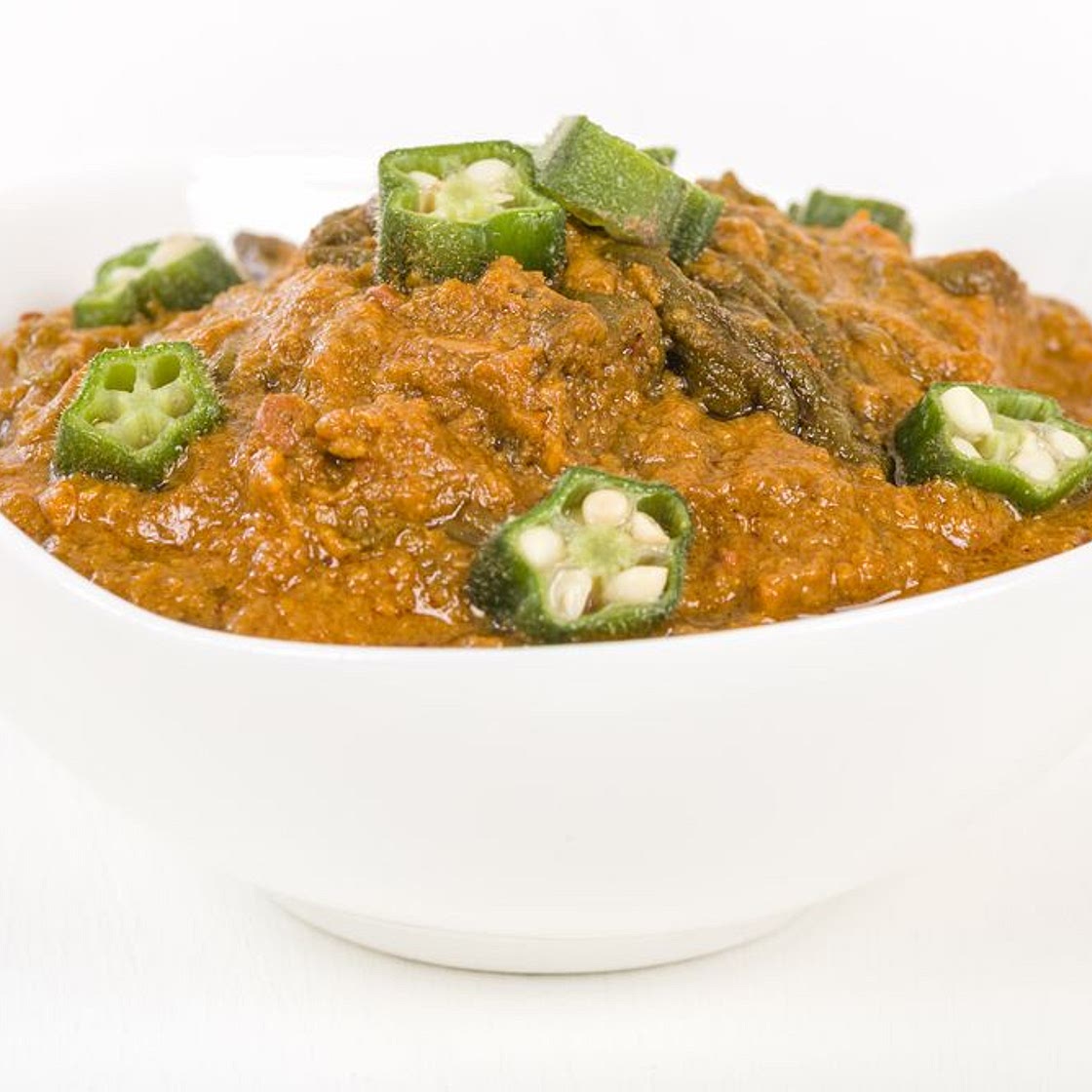 Curried Okra with Chickpeas and Tomatoes