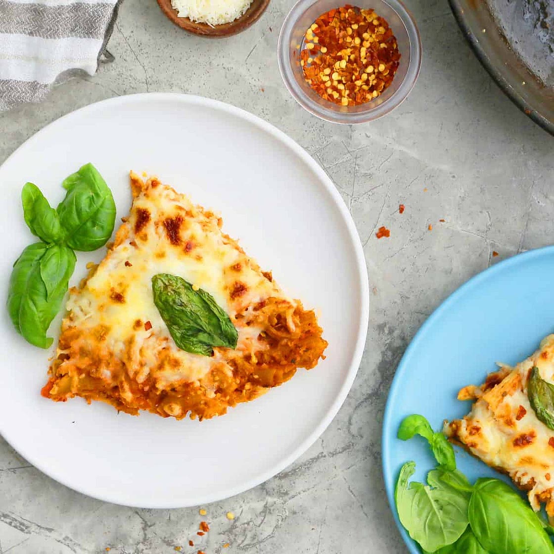 Leftover Pasta Pizza