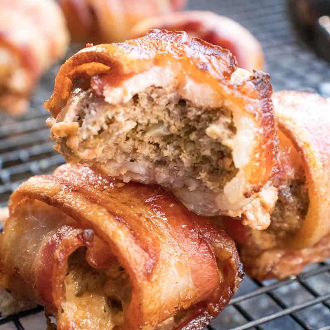 Bacon Wrapped Meatloaf Muffins