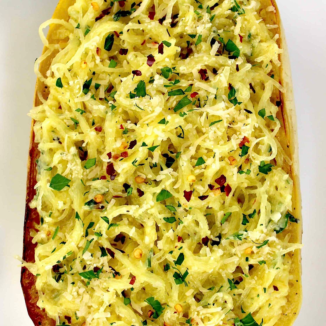 Parmesan Garlic Spaghetti Squash