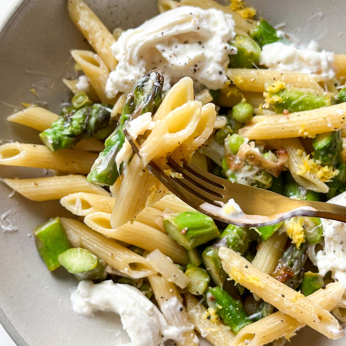 Spring Pea and Asparagus Penne Pasta