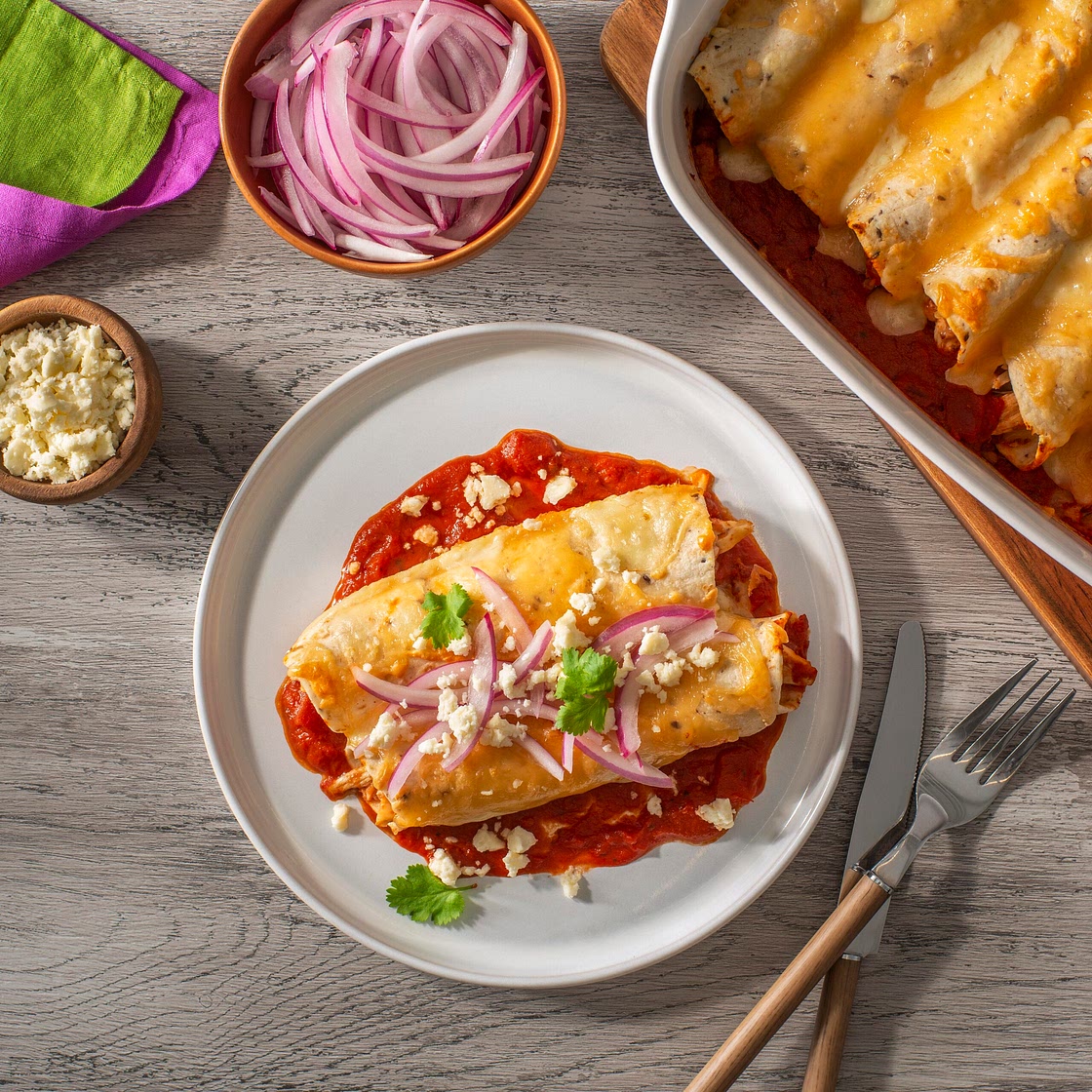 Chicken Tinga Enchiladas