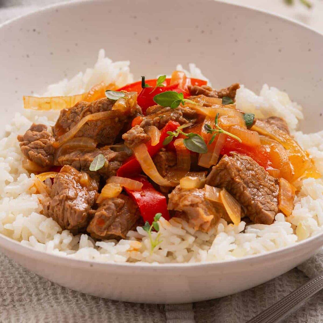 Slow cooker pepper steak
