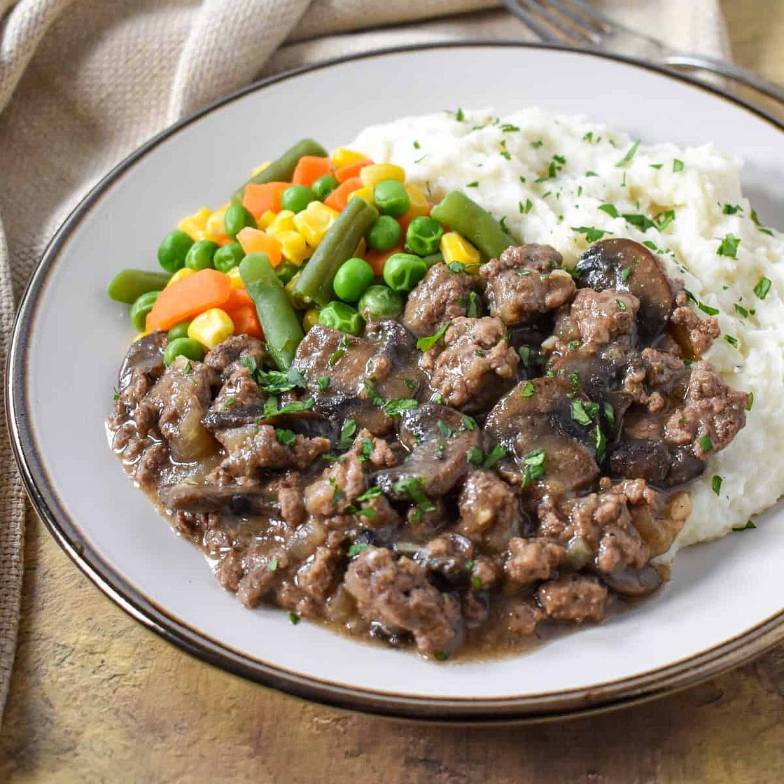 Ground Beef and Mushrooms