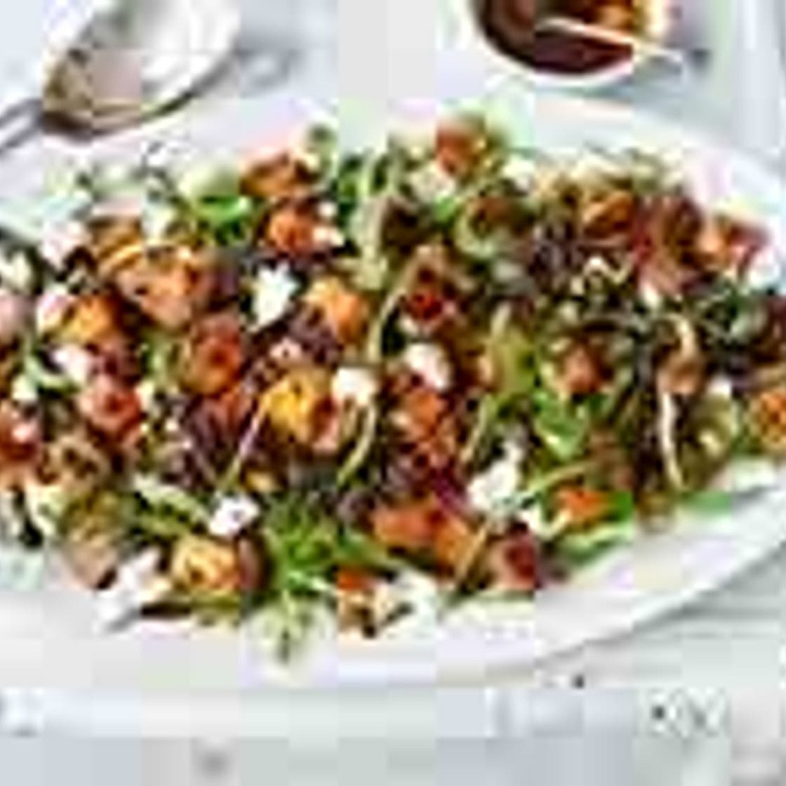 Sweet potato, lentil and feta salad
