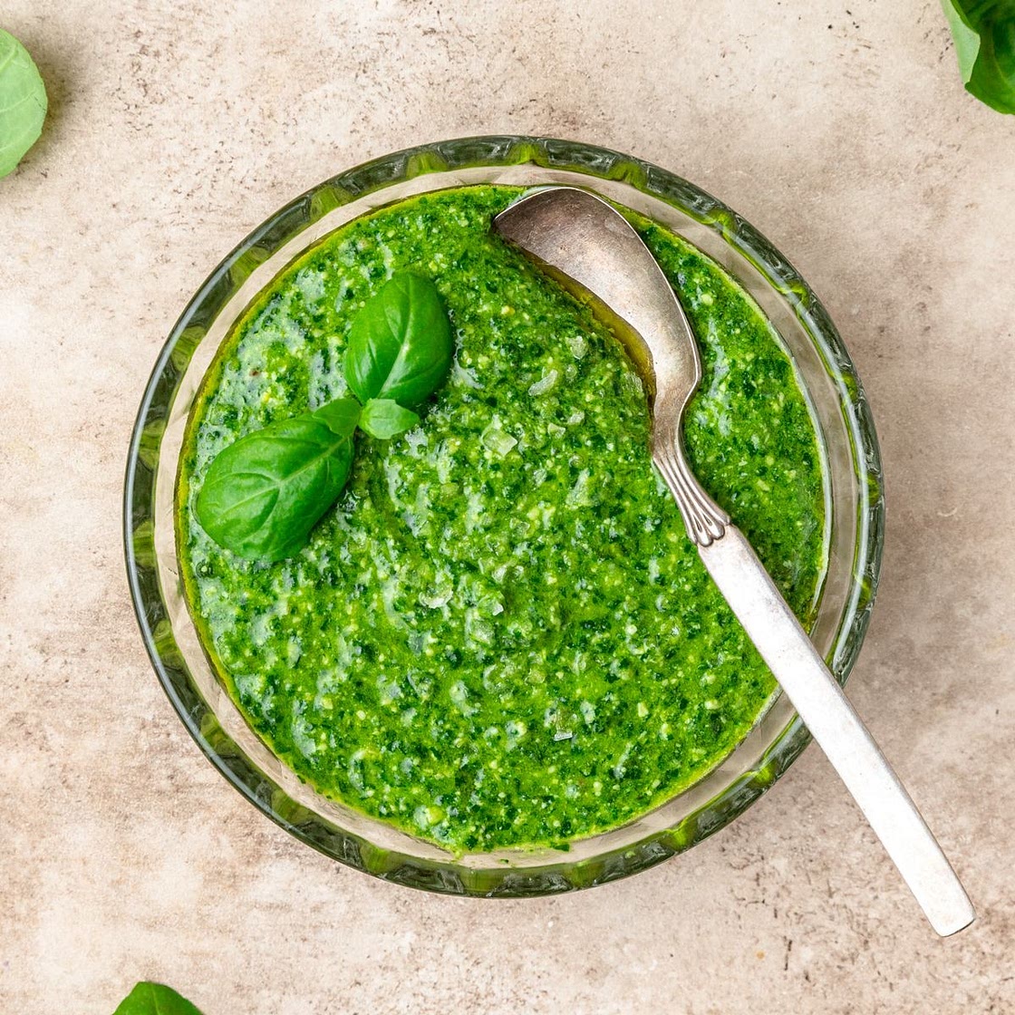 Homemade Fresh Basil Pesto