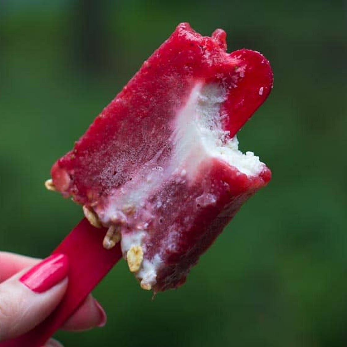Strawberry Yogurt Granola Pops