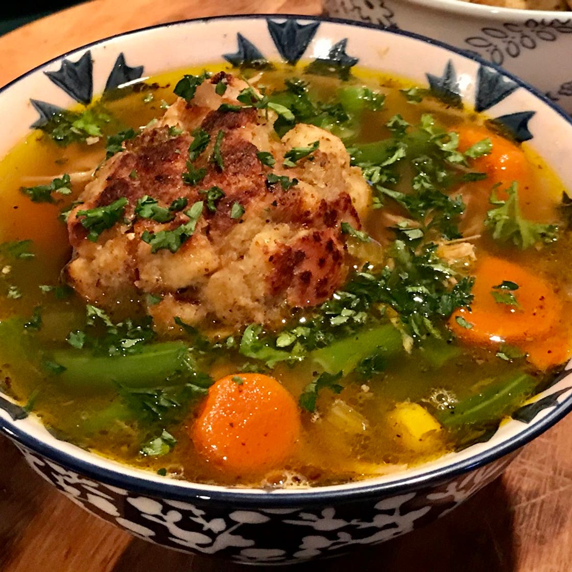 Turkey and Stuffing Dumpling Soup