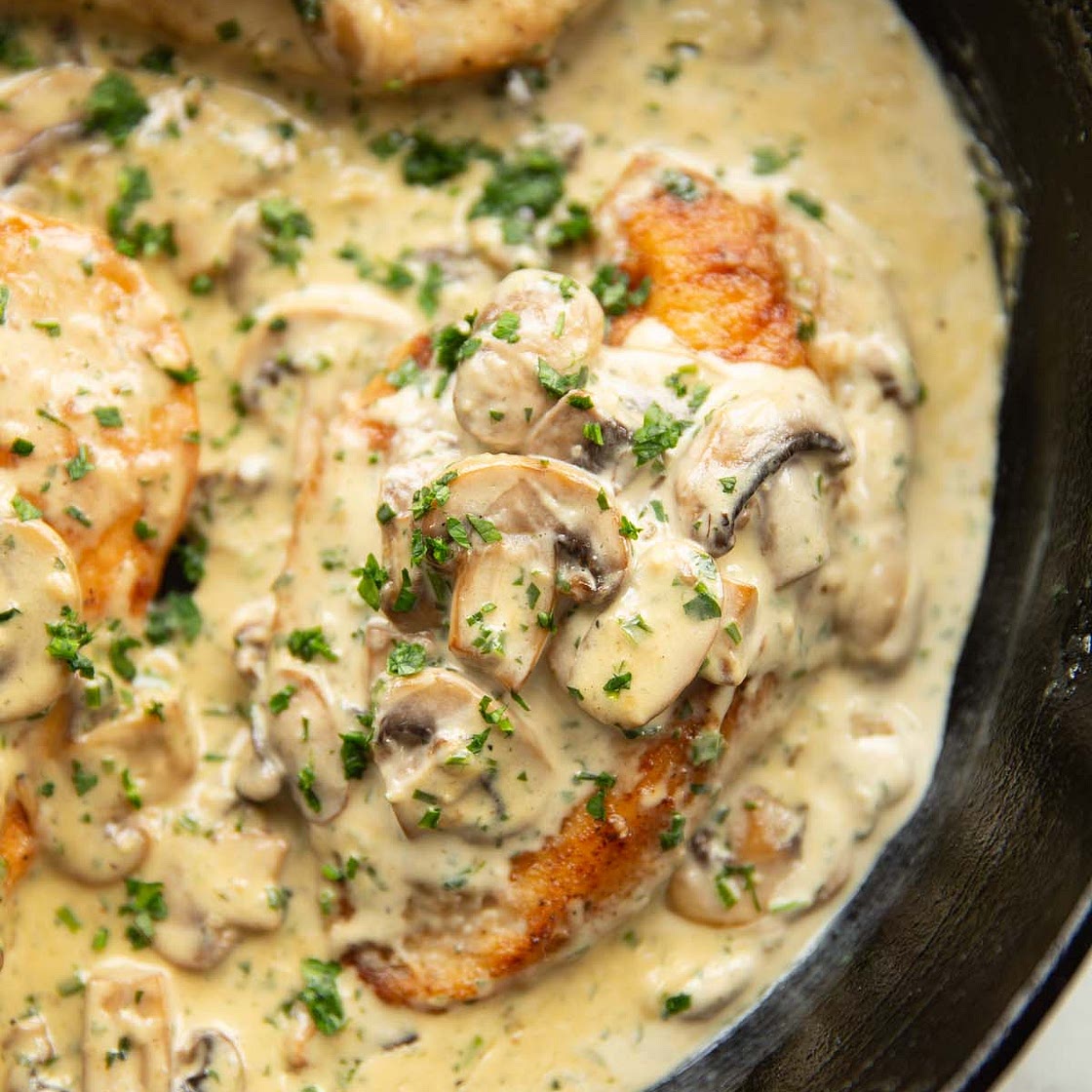 Creamy Garlic Mushroom Chicken
