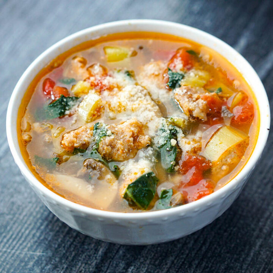 Sausage & Peppers Soup (Low Carb & Paleo)