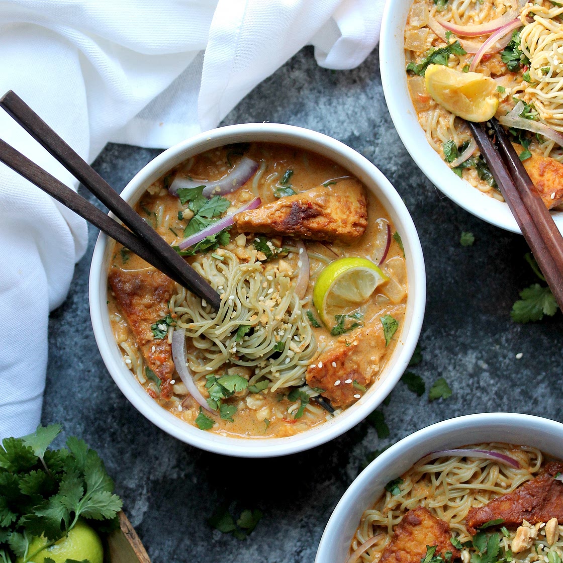 Spicy Peanut Tempeh Ramen