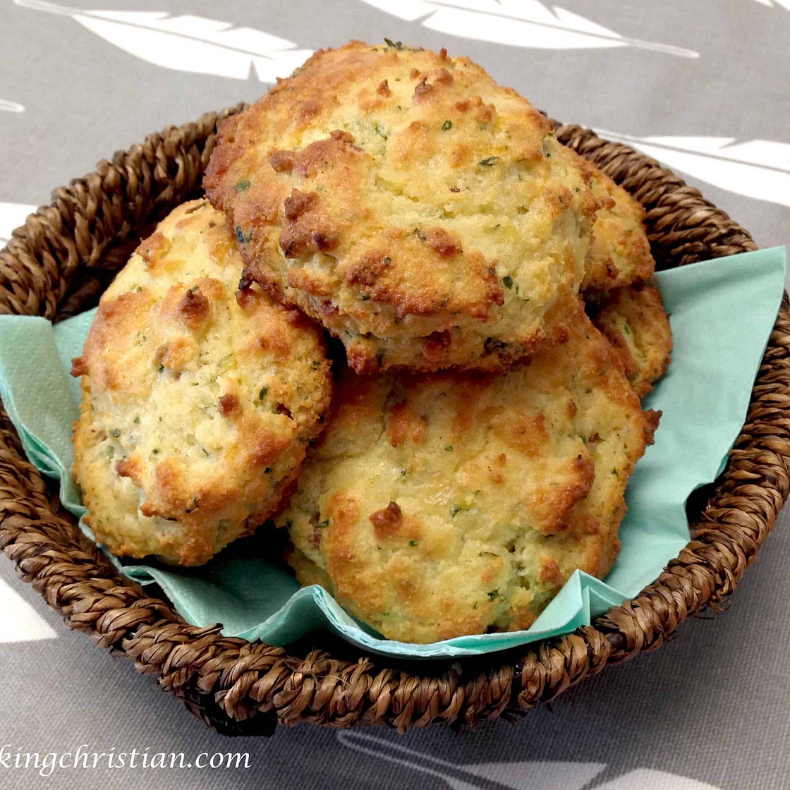 Keto Bacon Cheddar Drop Biscuits (Gluten Free)