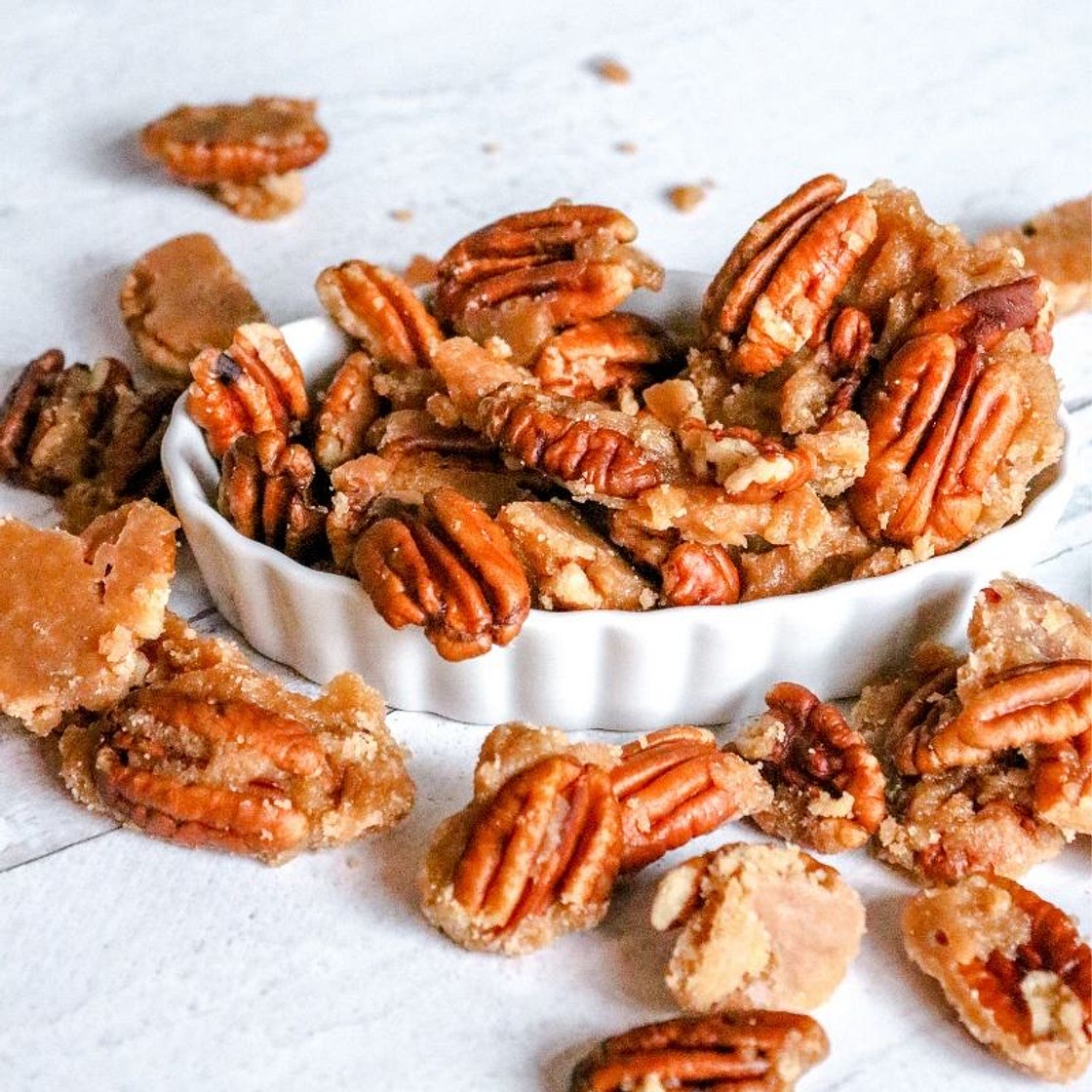 Keto Caramel Pecans