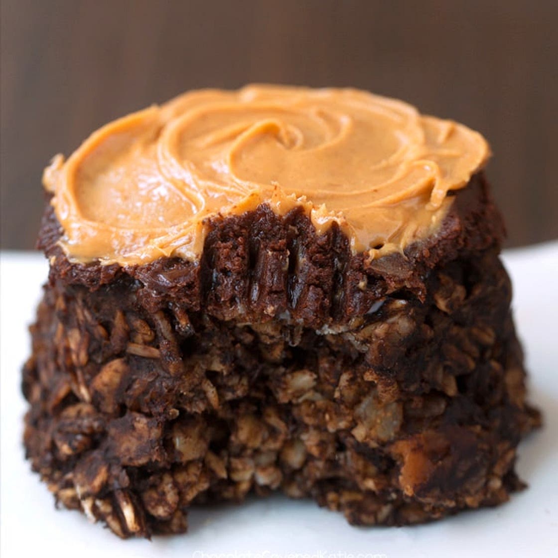 Chocolate Peanut Butter Cup Baked Oatmeal